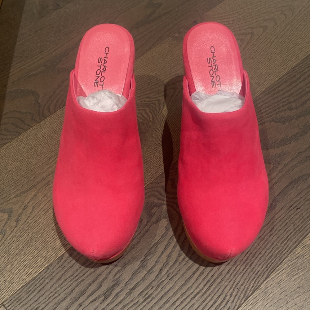 Brand New with box Charlotte Stone Marlo Clogs in Flamingo (pink)